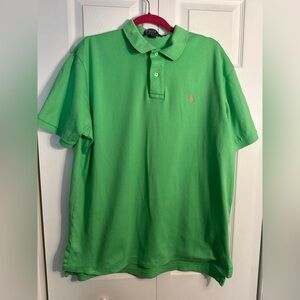 Polo by Ralph Lauren Size L Lime Green Short Sleeve Pink Pony
